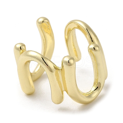 Brass Open Cuff Rings RJEW-Q778-10G-1
