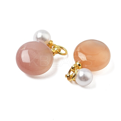 Natural Carnelian Pendants G-P577-01G-1