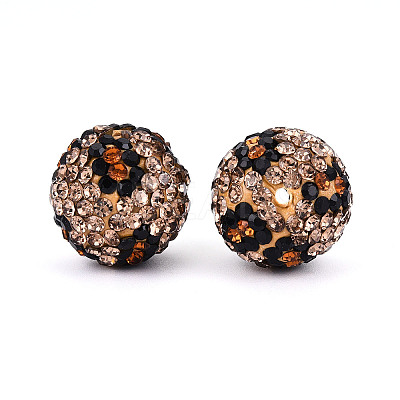 Polymer Clay Pave Rhinestone Beads RB-T018-02A-1