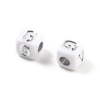 Opaque Acrylic Beads OACR-D282-06G-1