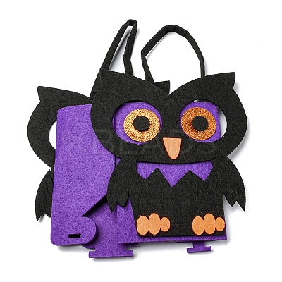 Owl Felt Halloween Candy Bags with Handles HAWE-K001-01C-1