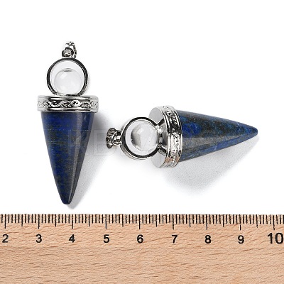 Dyed Natural Lapis Lazuli Pendants G-F777-06P-02-1