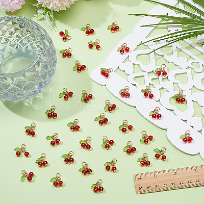 50Pcs Handmade Lampwork Pendants LAMP-ME0001-25-1