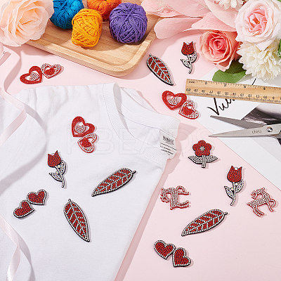 24Pcs 6 Style Valentine's Day Theme Appliques PATC-FG0001-68-1