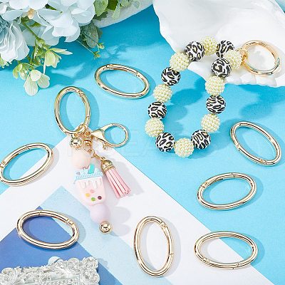 20Pcs Alloy Spring Gate Rings PALLOY-SC0010-53B-G-1