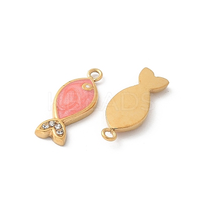 304 Stainless Steel Enamel Pendants STAS-Z122-22G-02-1