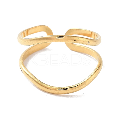 304 Stainless Steel Open Cuff Rings for Women RJEW-M020-07G-07-1
