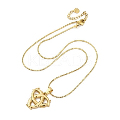 304 Stainless Steel Pendant Necklaces NJEW-P330-01B-G-1