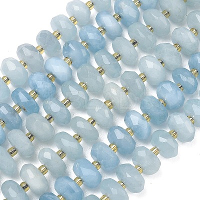 Natural Aquamarine Beads Strands G-L642-J03-03-1