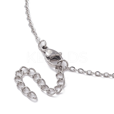 Natural Green Aventurine Interchangeable Holder Pendant Necklace for Women NJEW-JN04631-01-1