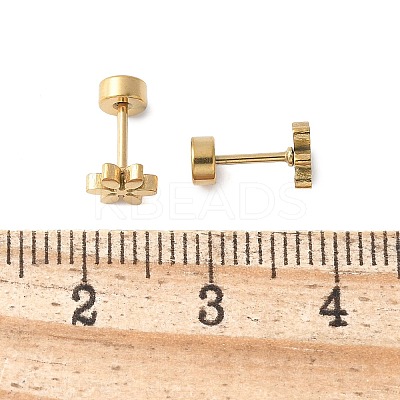 304 Stainless Steel Stud Earrings for Women EJEW-E603-05F-G-1
