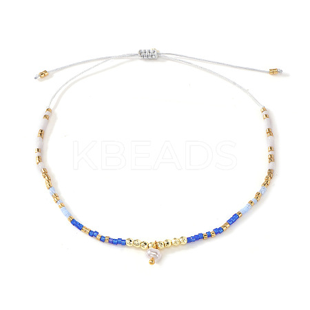 Adjustable Glass Seed Bead Braided Bead Bracelets for Women MX1312-5-1