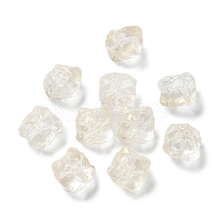 Baking Paint Transparent Glass Beads GLAA-C035-01R-1