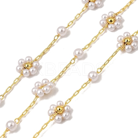 Brass Flower Link Chains CHC-H114-10G-1