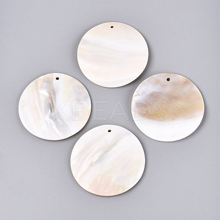 Natural Freshwater Shell Big Pendants SHEL-Q028-14-1