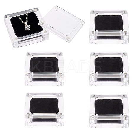 Transparent Plastic Jewelry Display Stands LS-ODIS-WH0029-36-1