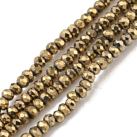 Electroplated Synthetic Non-Magnetic Hematite Beads Strands G-C136-K01-01-1