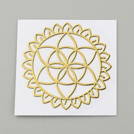 Chakra Hollow Metal Stickers STIC-WH0304-598F-01-1