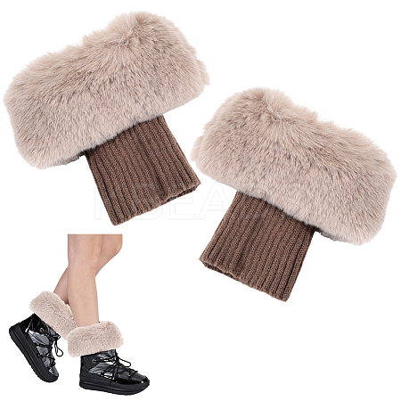 Acrylic Fiber Woolen Yarn Socks Leg Cover AJEW-WH20018-149A-1