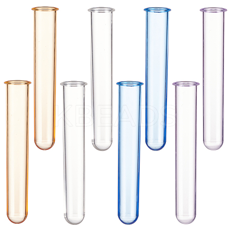 8Pcs 4 Colors Transparent Acrylic Test Tube AJEW-OC0003-95-1