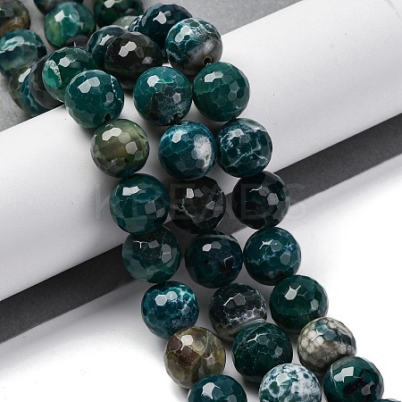 Natural Dragon Veins Agate(Dyed & Heated) Beads Strands G-K390-A04-01-1