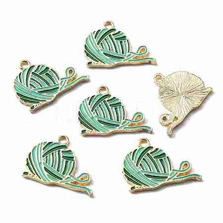 Zine Alloy Enamel Pendants ENAM-WH0065-04G-1