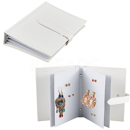 Portable PU Leather Earring Display Book EDIS-CL0001-02A-1