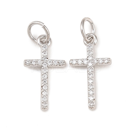 Brass Micro Pave Cubic Zirconia Pendants KK-Z146-25P-1