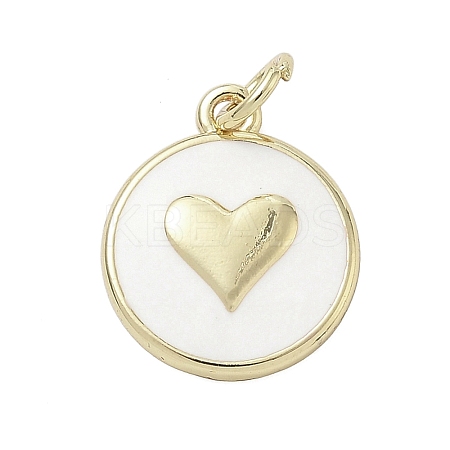 Brass Enamel Pendants KK-K368-10G-04-1