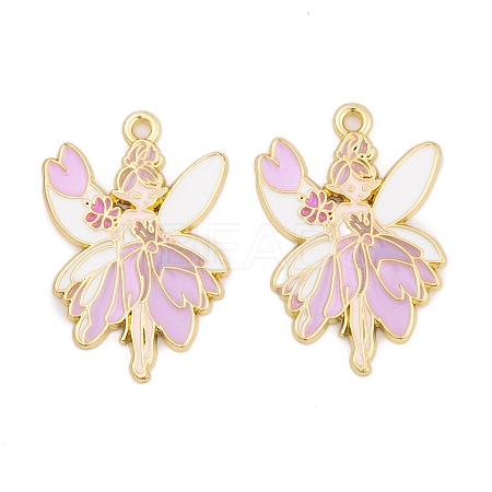 Rack Plating Alloy Enamel Pendants FIND-A040-08D-01G-1