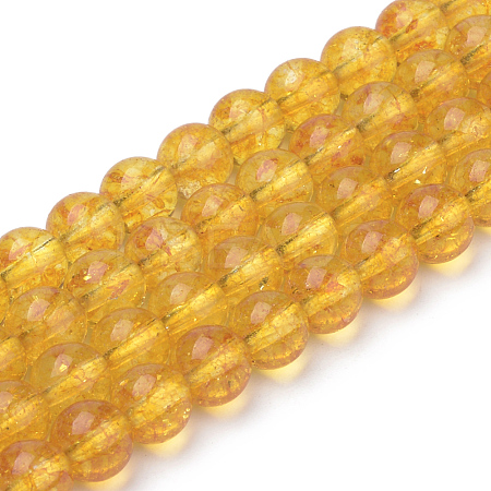 Synthetic Citrine Beads Strands X-G-S150-14-8mm-1