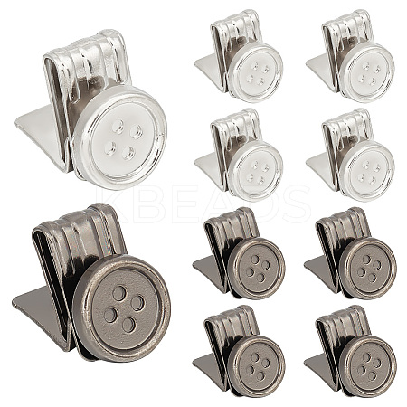 12Pcs 2 Colors Alloy & Iron Buttons DIY-DC0002-67-1