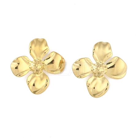 Ion Plating(IP) 304 Stainless Steel Stud Earrings for Women EJEW-B050-13G-1