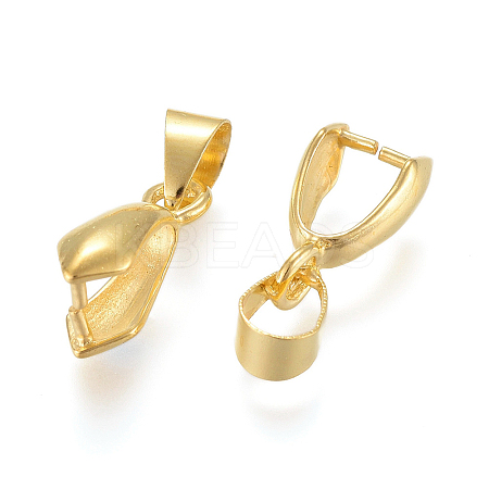 Brass Ice Pick Pinch Bails X-KK-F718-11G-1