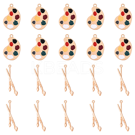 10Pcs 2 Styles Zinc Alloy Pendants FIND-YW0009-58-1