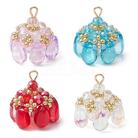 Glass & Seed Beads Pendants PALLOY-MZ00648-1
