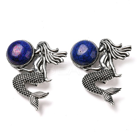 Dual-use Items Alloy Mermaid Brooch JEWB-C026-02B-AS-1