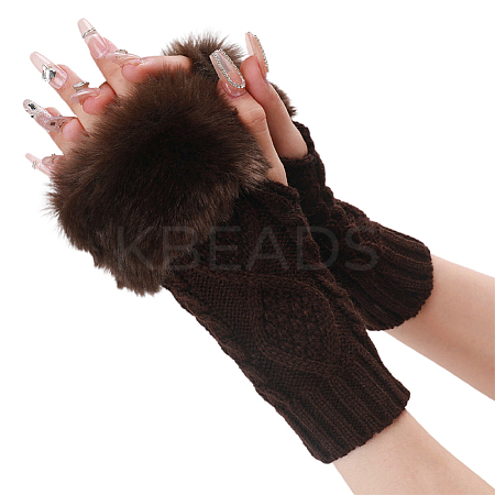 Polyacrylonitrile Fiber Yarn Knitting Fingerless Gloves COHT-PW0001-15E-1