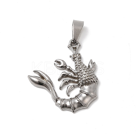 304 Stainless Steel Pendants STAS-B167-12B-P-1