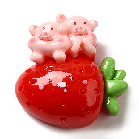 Animal Pig Theme Opaque Resin Decoden Cabochons LS-CRES-B020-01E-1
