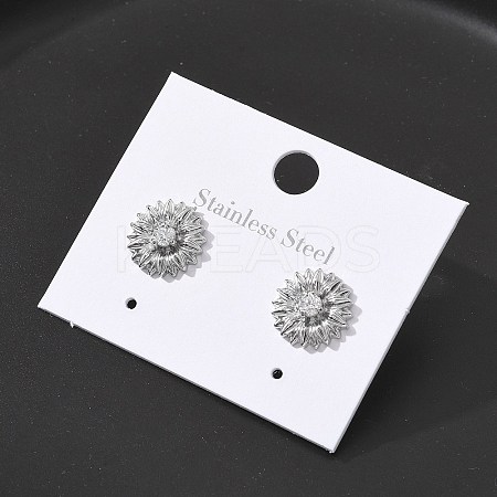 304 Stainless Steel Stud Earrings EJEW-R153-02P-1