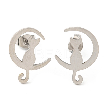 Tarnish Resistant 304 Stainless Steel Stud Earrings for Women LS-EJEW-F320-03P-1