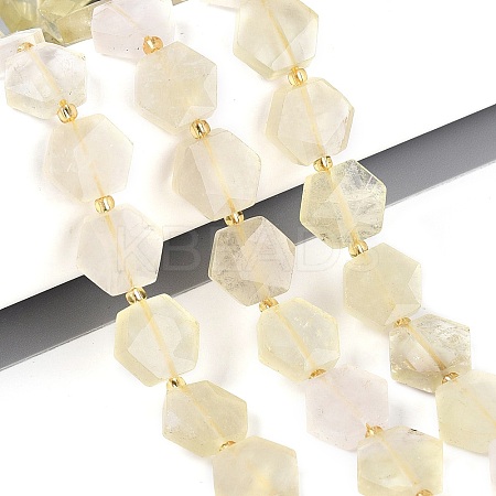 Heated Natural Lemon Quartz Beads Strands G-N368-01A-14-1