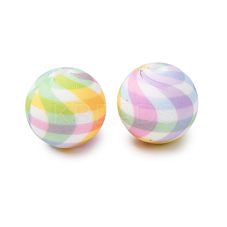 Food Grade Eco-Friendly Printed Silicone Beads SIL-A013-01A-22-1