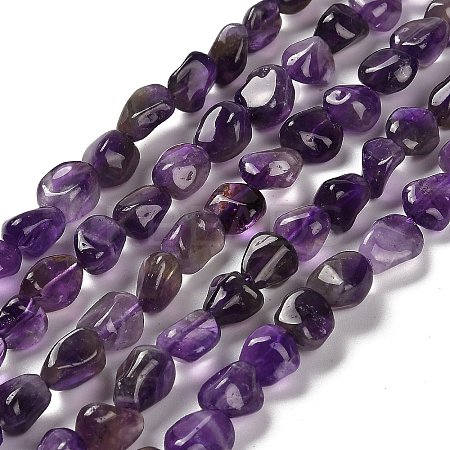 Natural Amethyst Beads Strands X-G-P497-01E-45-1