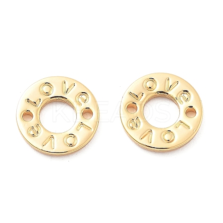 Brass Connector Charms KK-G516-25G-1