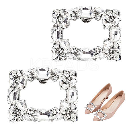 1 Pair Alloy & Rhinestone Shoe Decorations FIND-AN0001-11A-1