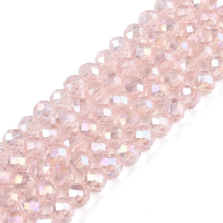 Electroplate Glass Beads Strands EGLA-A034-T4mm-B12-1
