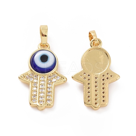 Brass Micro Pave Cubic Zirconia Pendants ZIRC-F136-02G-04-1