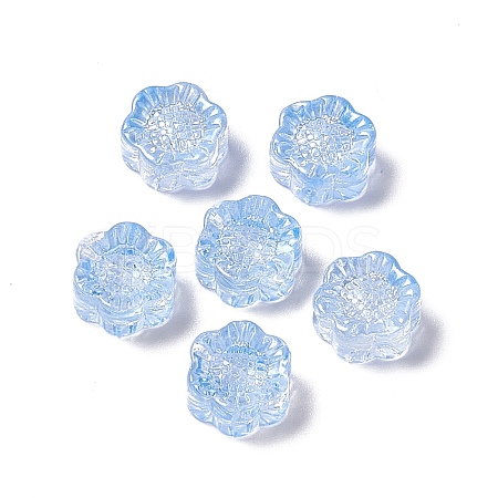 Electroplated Glass Beads GLAA-G090-01L-1